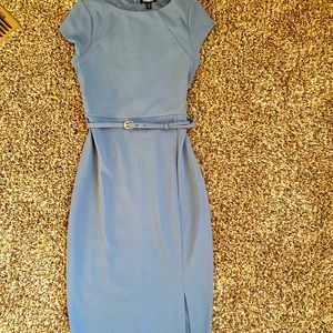 Dusty Blue Express Pencil Dress